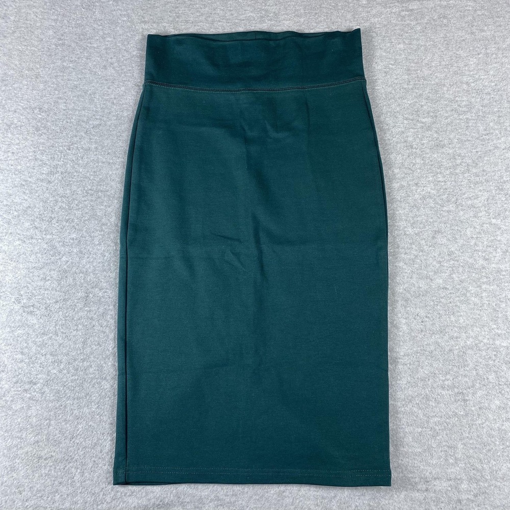 A2Y Skirt Womens Small‎ Green High Waist Bodycon Pencil Midi Stretchy Knit